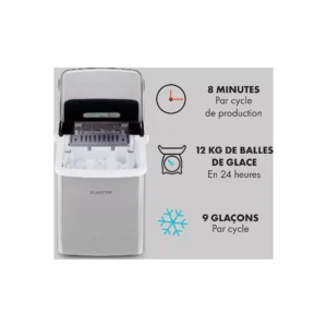 Machine à glaçons Klarstein Arctic Porter - Argent – Image 4